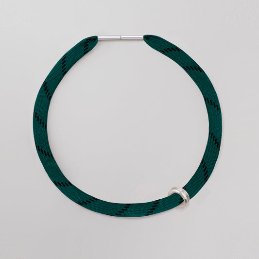 Shoelace Necklace - Forest Green