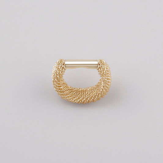 12mm Filigree Shoelace Ring - GOLD